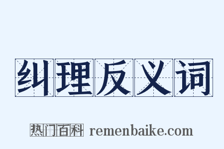 纠理反义词是什么意思的图片
